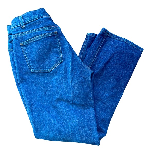 J. Crew High Rise Straight Leg Mom Jeans Dark Wash Cotton Size 10